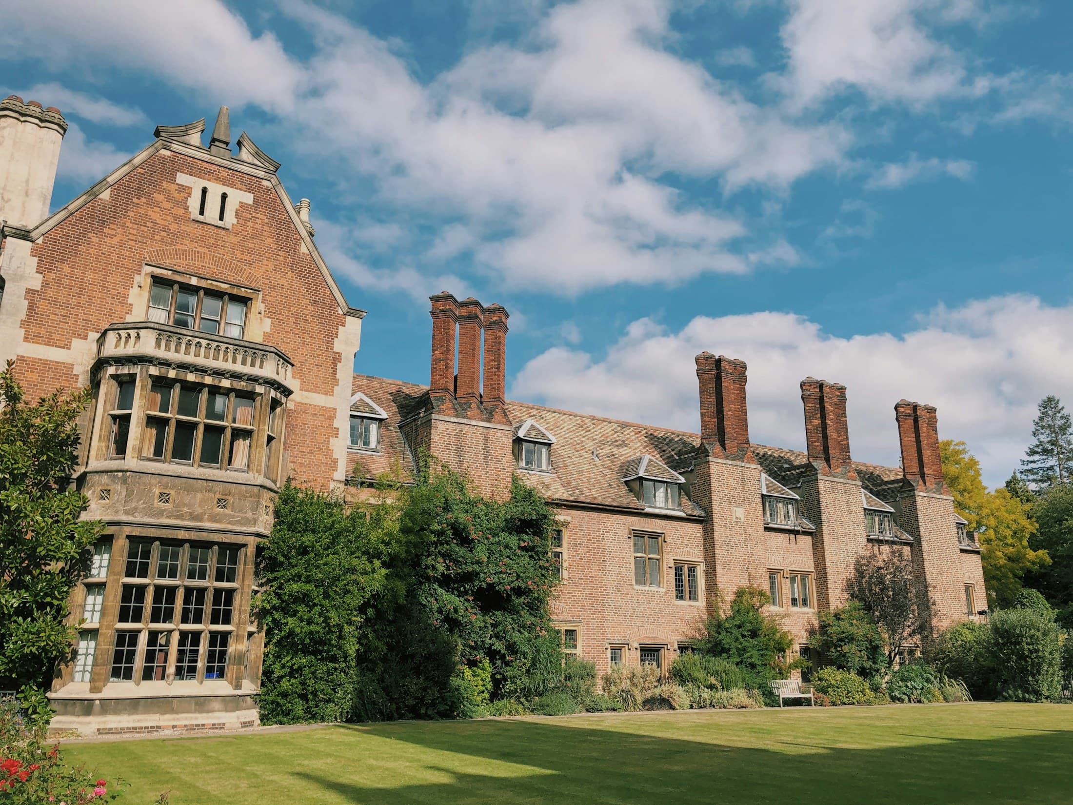 Campus histórico em Cambridge, Inglaterra
