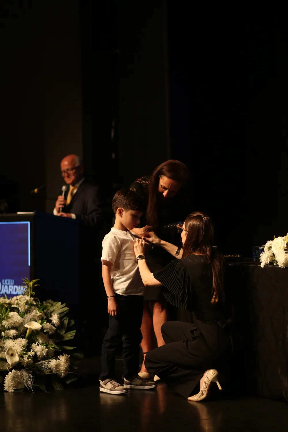 Aluno fundador recebe homenagem durante a cerimônia